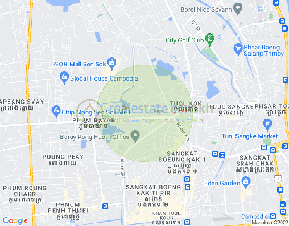 Oknha  Mong RITHY  1928, 新金边, 森速区, 金边地图