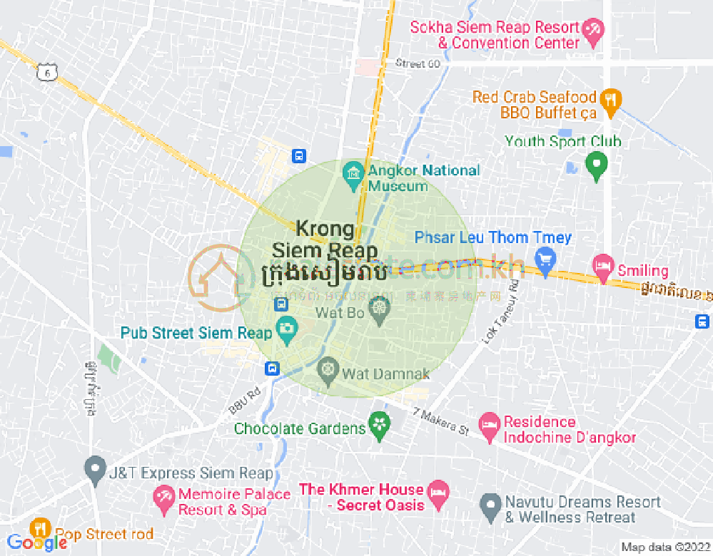 Svay Dangkum分区, 暹粒地图