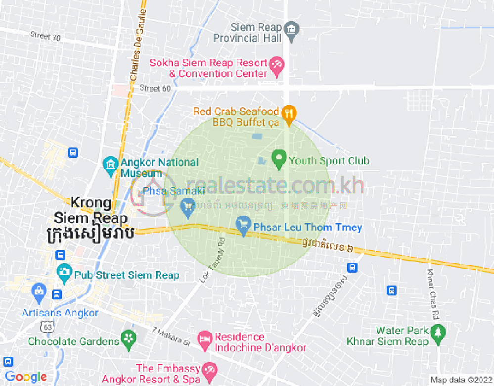 コークチャク, シェムリアップの地図
