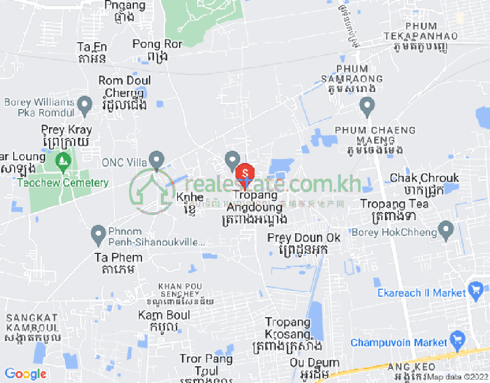 Trapeang Krasang县, 普森芷区, 金边地图