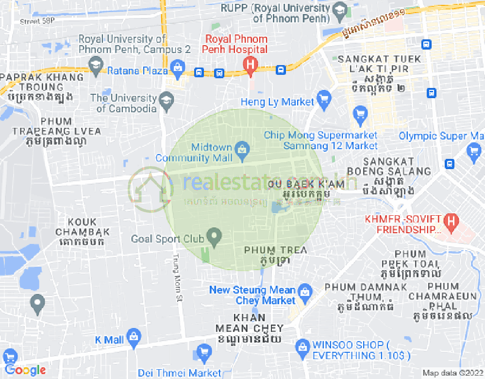 トゥク・トラ, センソック, プノンペンの地図