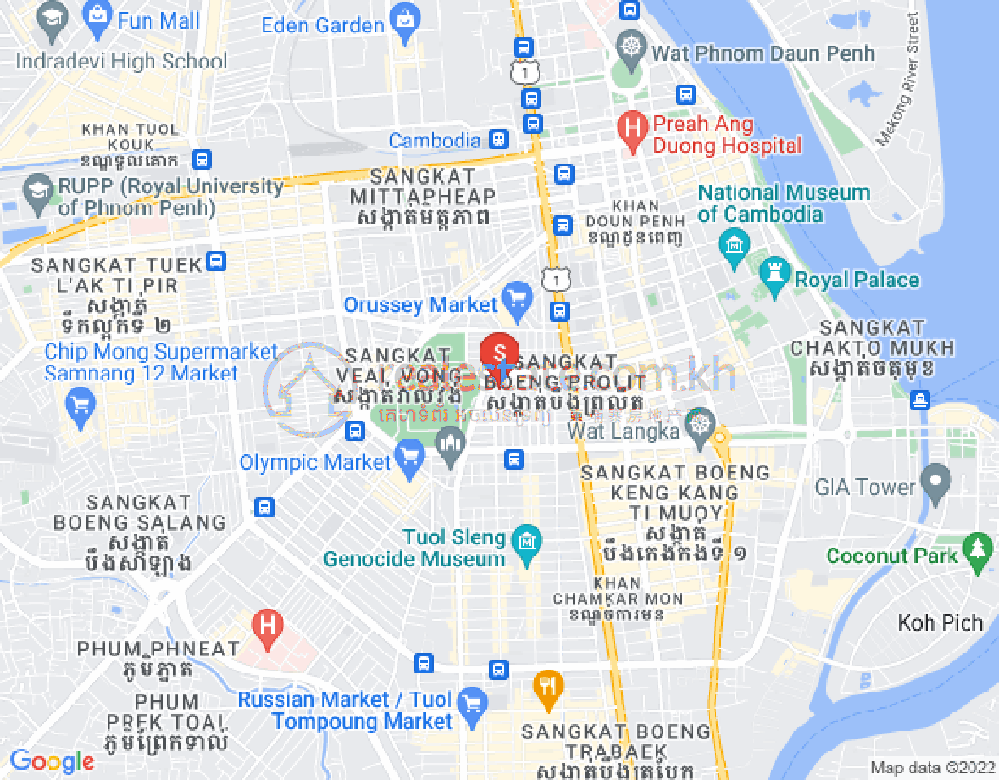 ブンプロリット, 7マカラ, プノンペンの地図