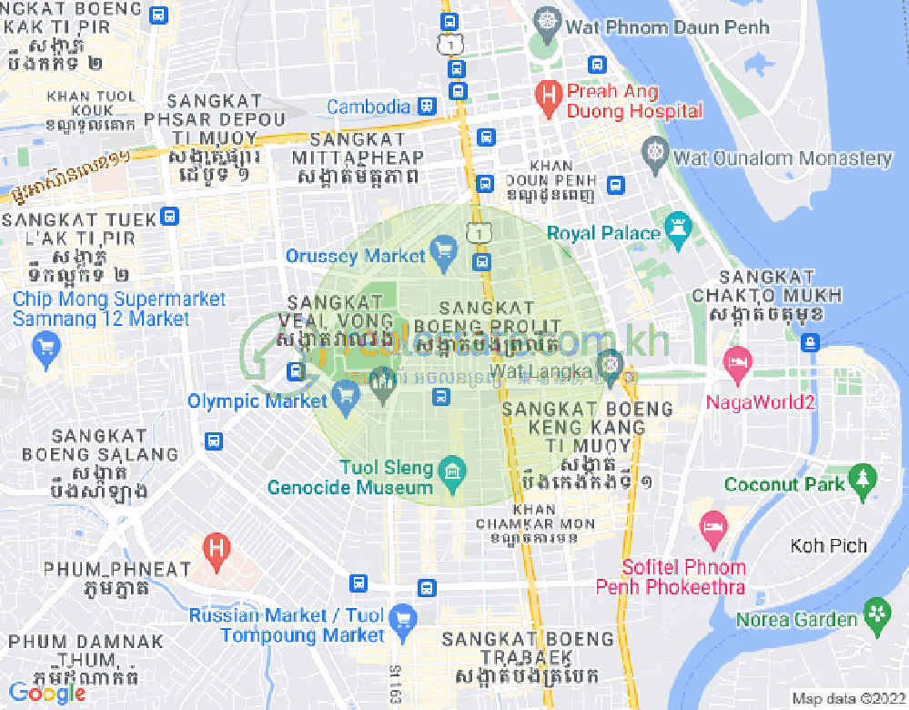 Boeung Prolit分区, 马卡拉区, 金边地图