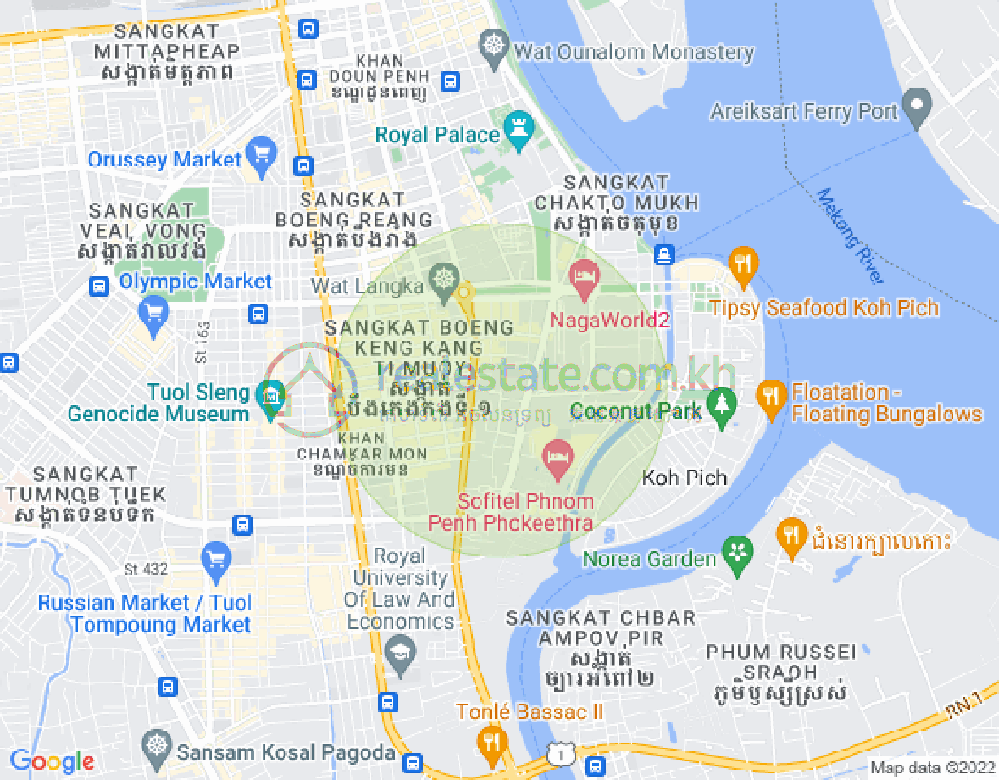百色河分区, 占卡蒙, 金边地图