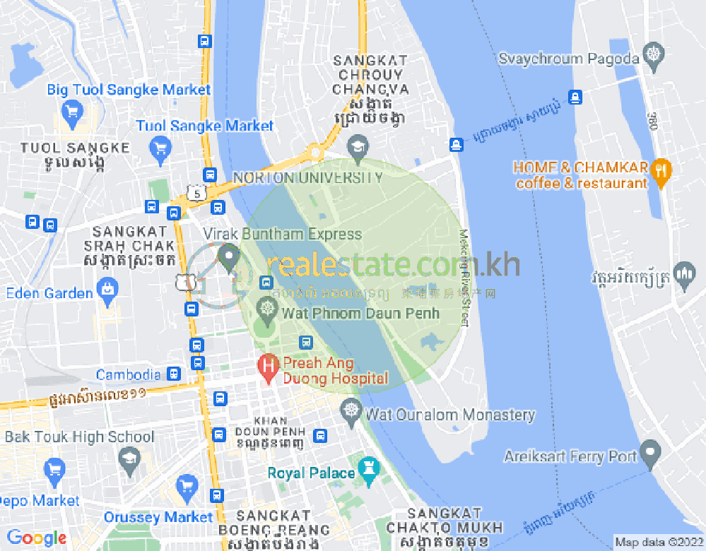 水净华区, 金边地图