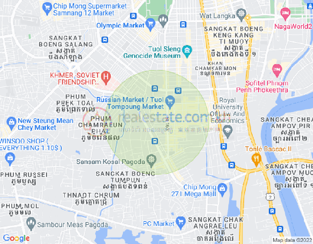 朱德奔1分区, 占卡蒙, 金边地图