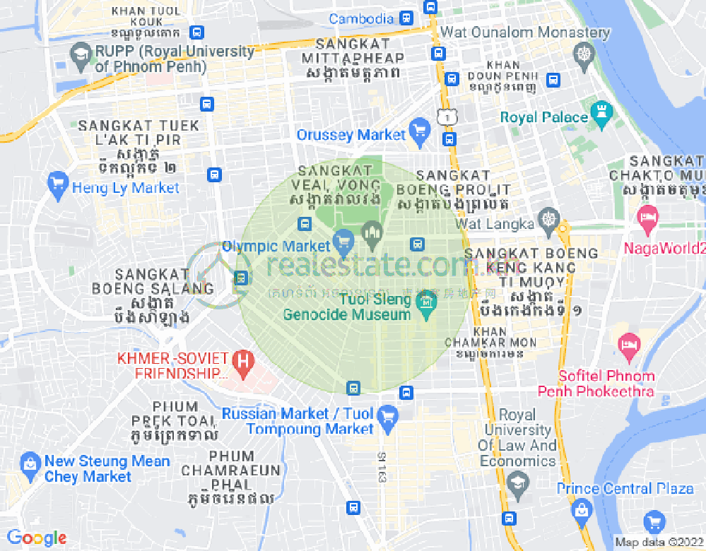 Mapa: Olympic, Boeng Keng Kang, Phnom Penh