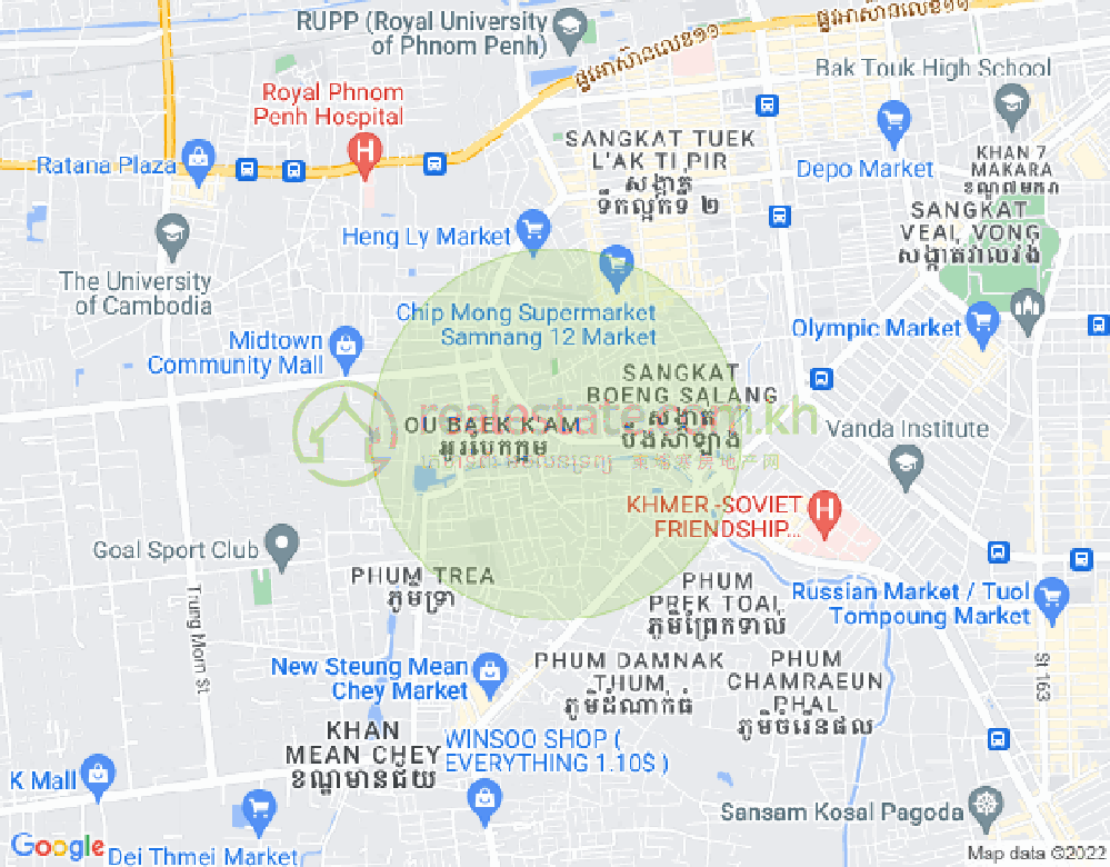 Map of Krang Thnong, Sen Sok, Phnom Penh
