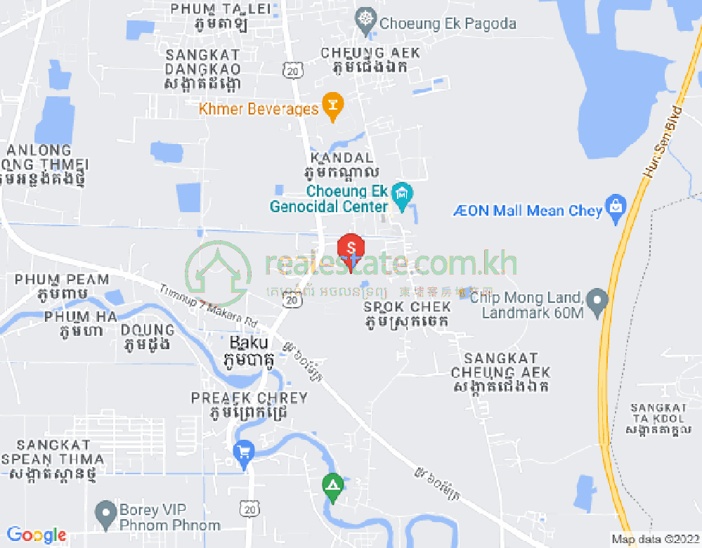 แผนที่ เจืองแอก, ดังกอ, พนมเปญ