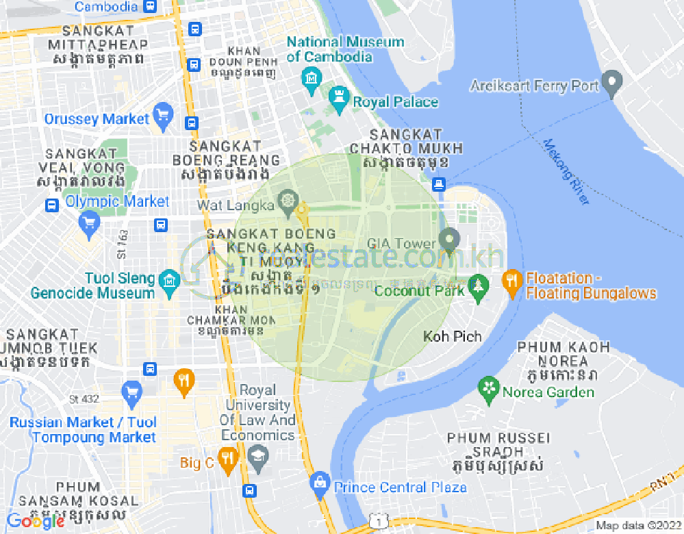 百色河分区, 占卡蒙, 金边地图