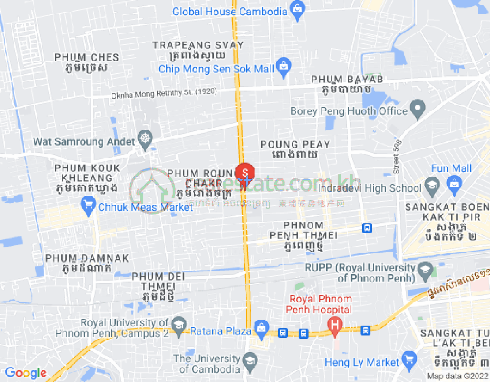 Mapa: Phnom Penh Thmey, Sen Sok, Phnom Penh