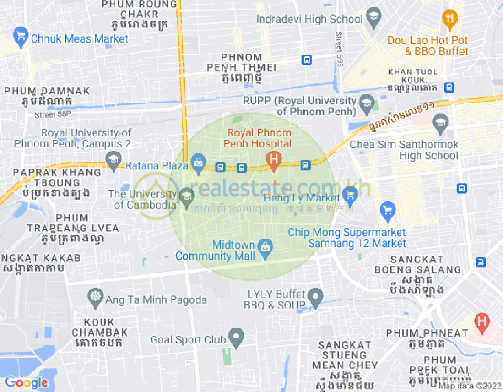 Khmuonh分区, 森速区, 金边地图
