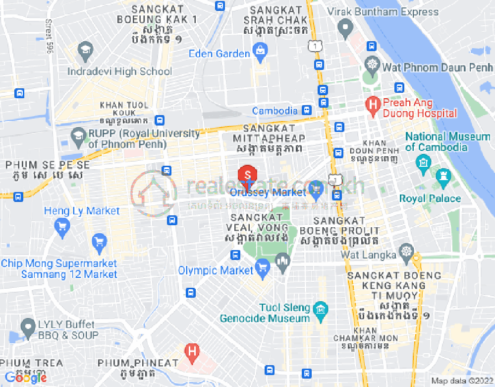 Mapa: Veal Vong, 7 Makara, Phnom Penh