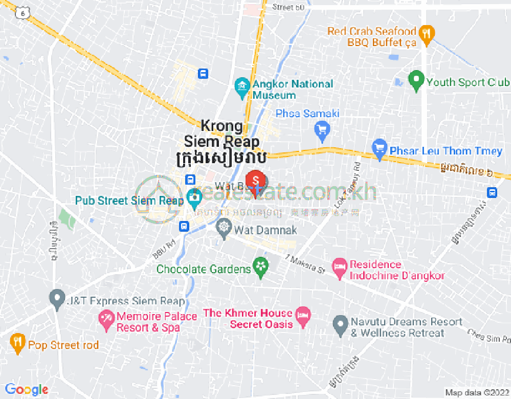 Map of Svay Dankum, Siem Reap