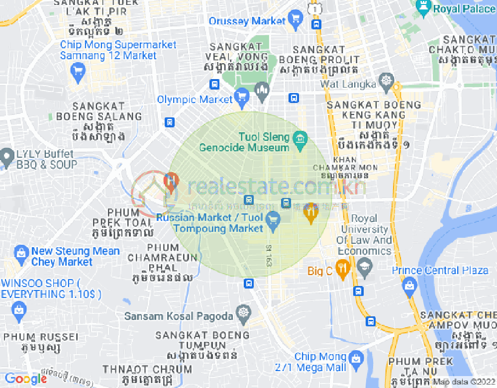 Map of BKK 1, Boeng Keng Kang, Phnom Penh