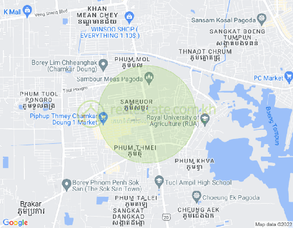 ផែនទី ចំការដូង 20, ដង្កោរ, ភ្នំពេញ