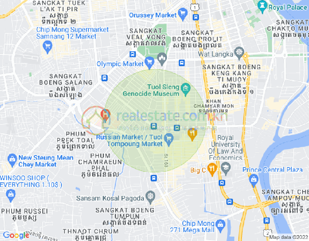 Boeung Prolit分区, 马卡拉区, 金边地图