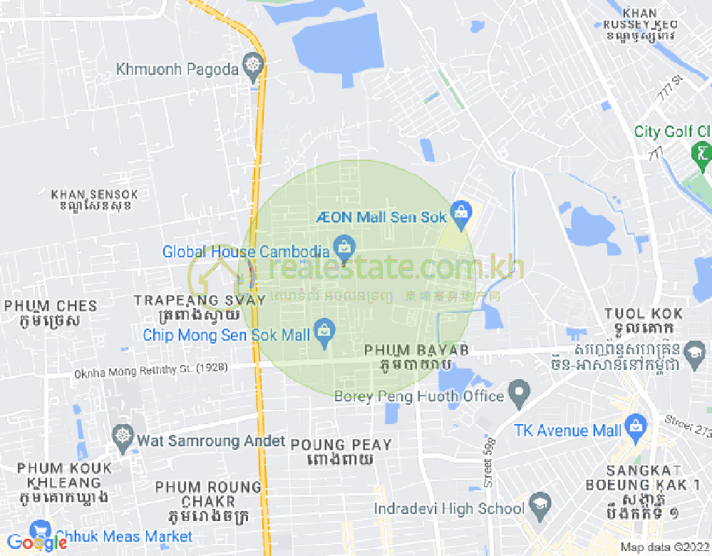 Mapa: Phnom Penh Thmey, Sen Sok, Phnom Penh