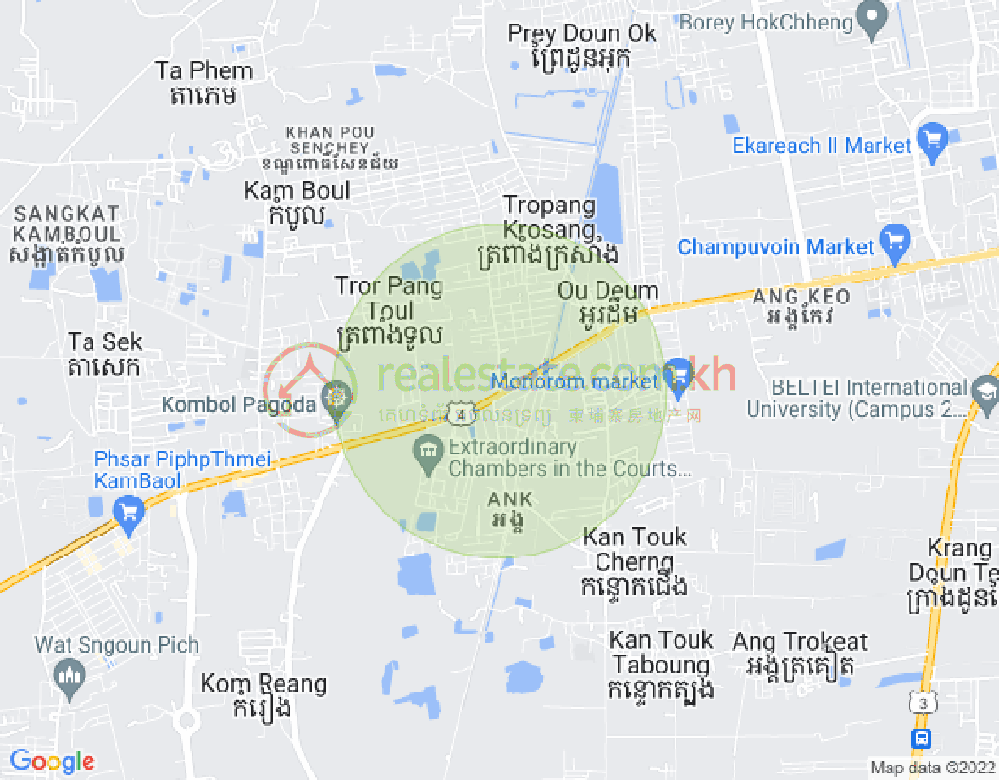 Mapa: National Road 4, Kamboul, Phnom Penh
