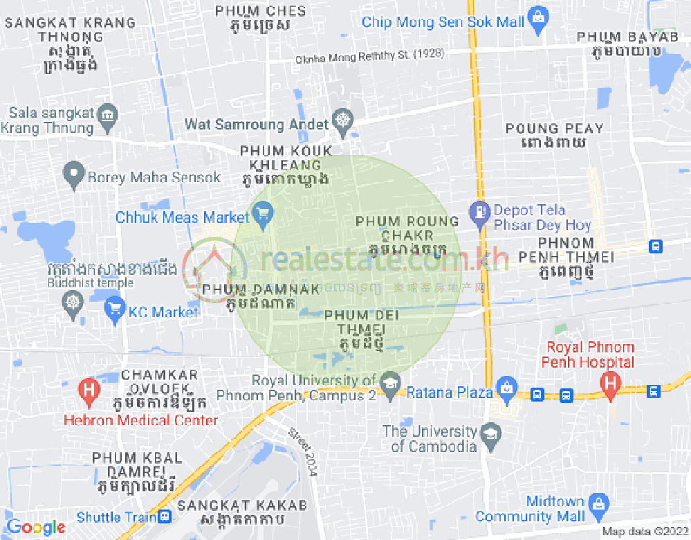 库克格朗, 森速区, 金边地图