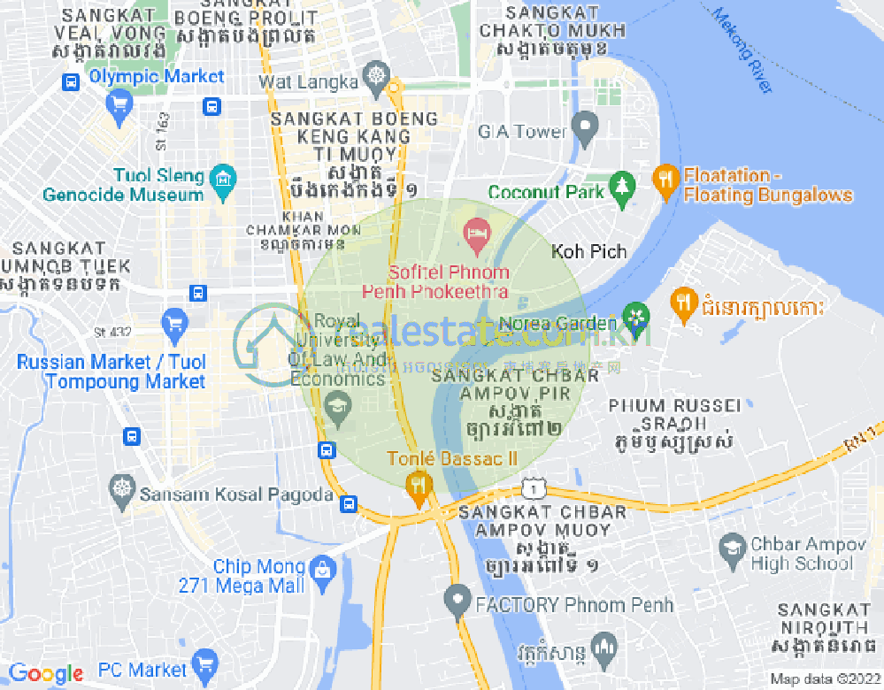 百色河分区, 占卡蒙, 金边地图