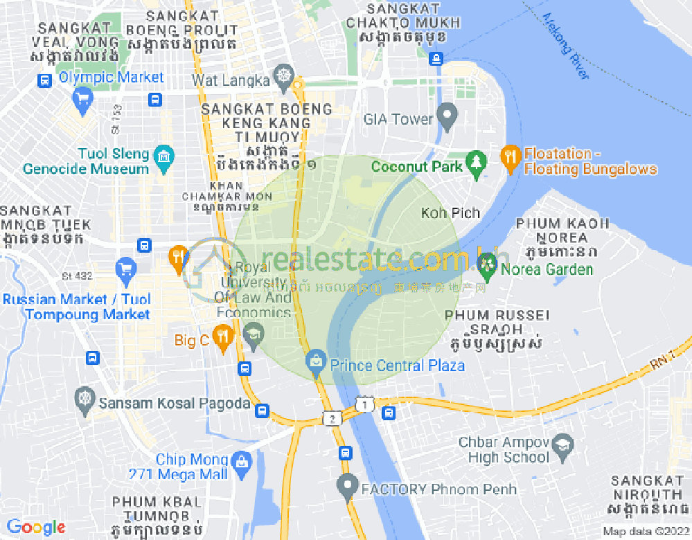 百色河分区, 占卡蒙, 金边地图