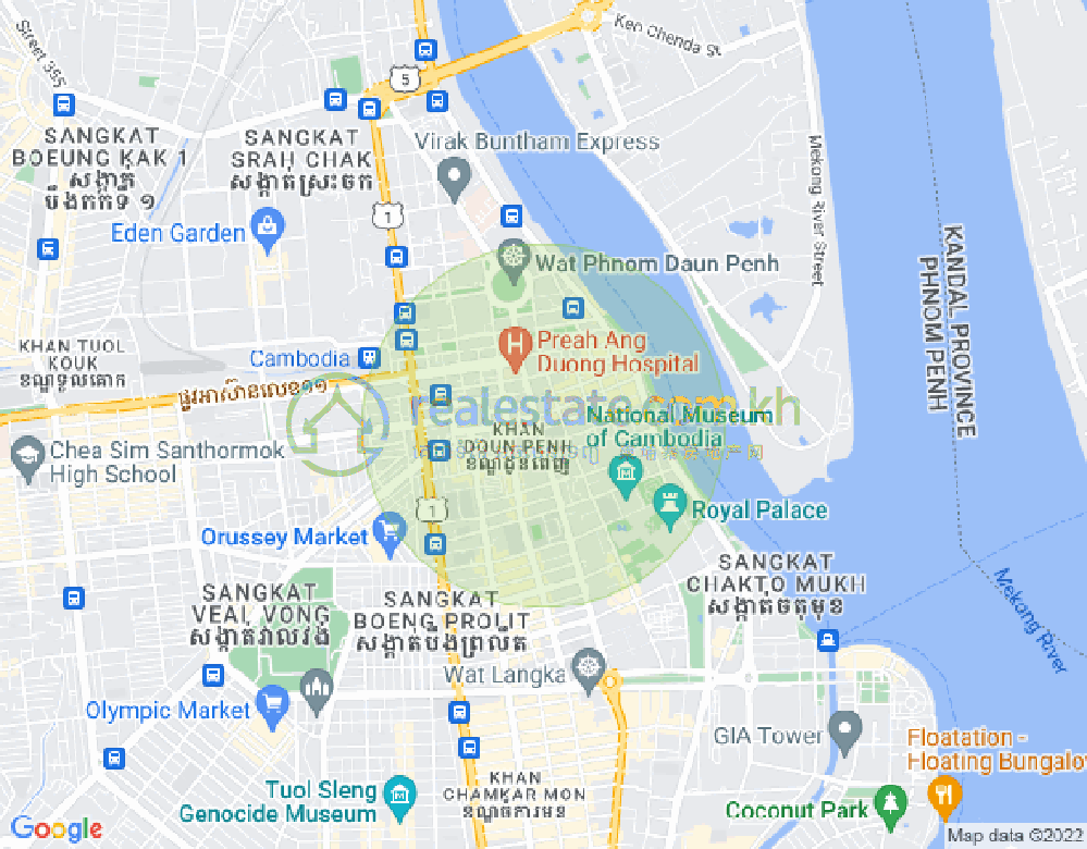 Карта Чакто Мукх, Доун Пень, Пномпень