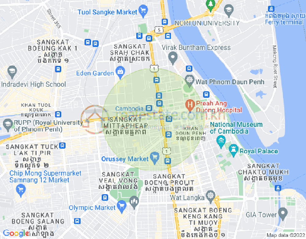 Mapa: Ou Ruessei 4, 7 Makara, Phnom Penh