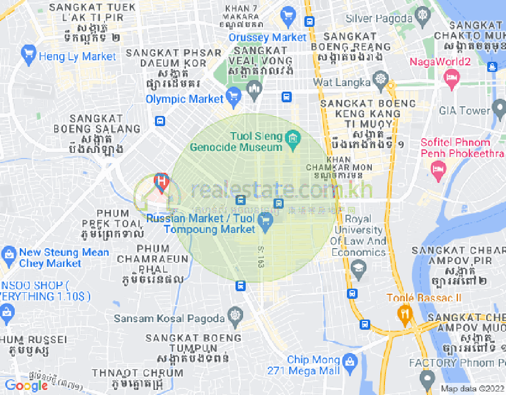 Map of BKK 1, Boeng Keng Kang, Phnom Penh