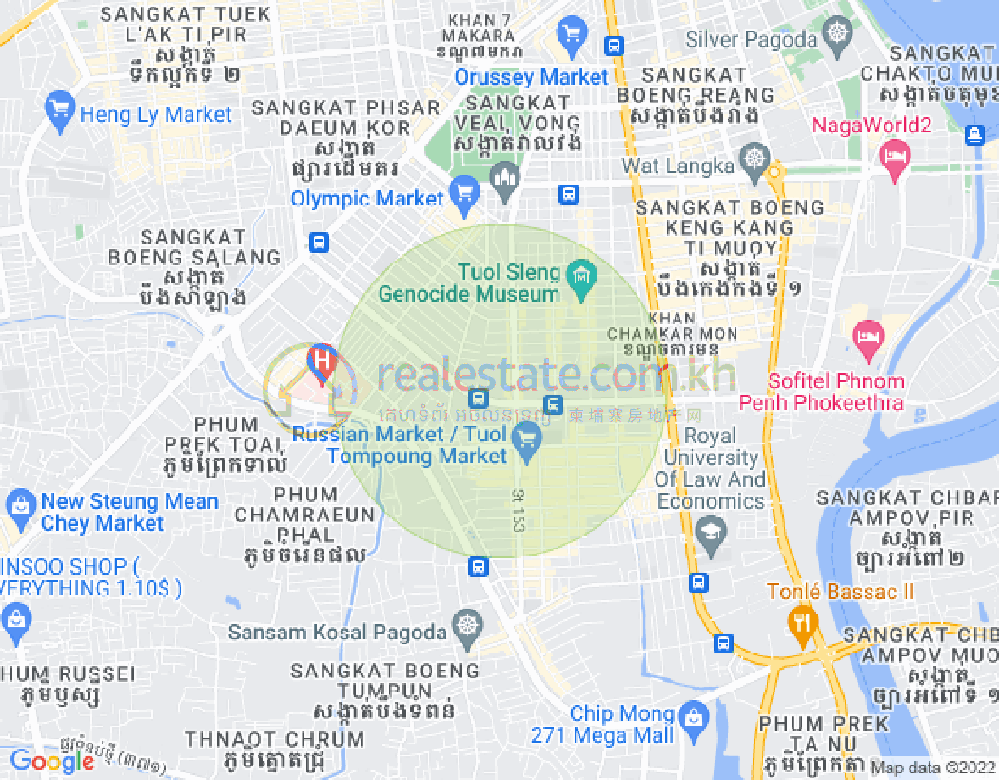 Map of BKK 1, Boeng Keng Kang, Phnom Penh