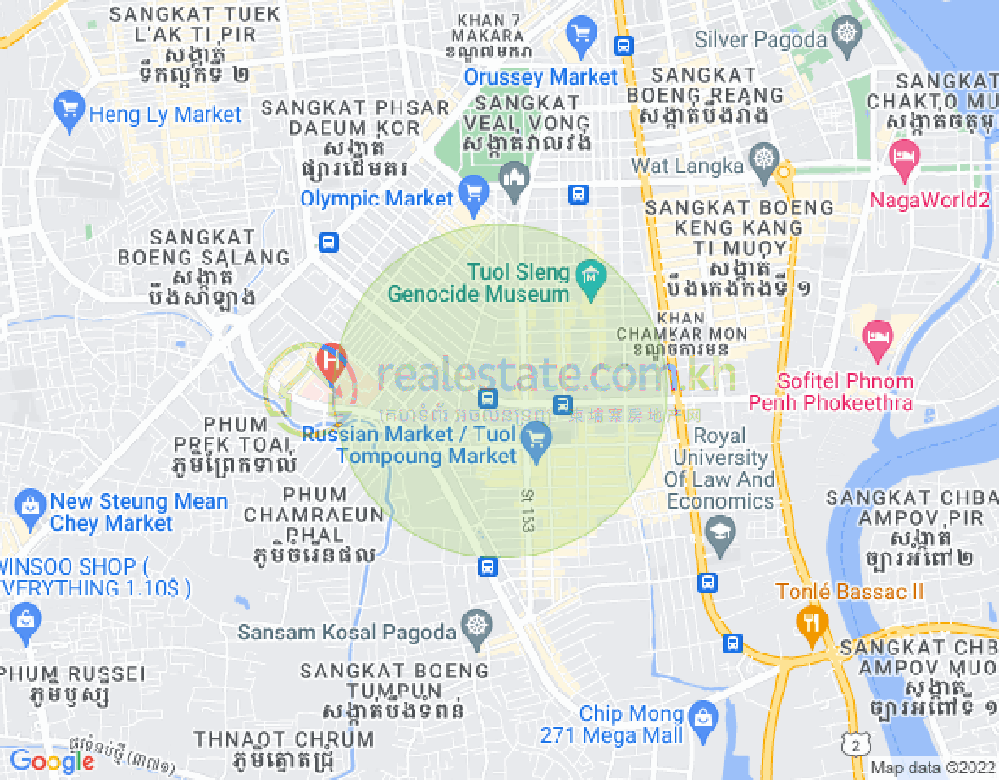 Map of BKK 1, Boeng Keng Kang, Phnom Penh
