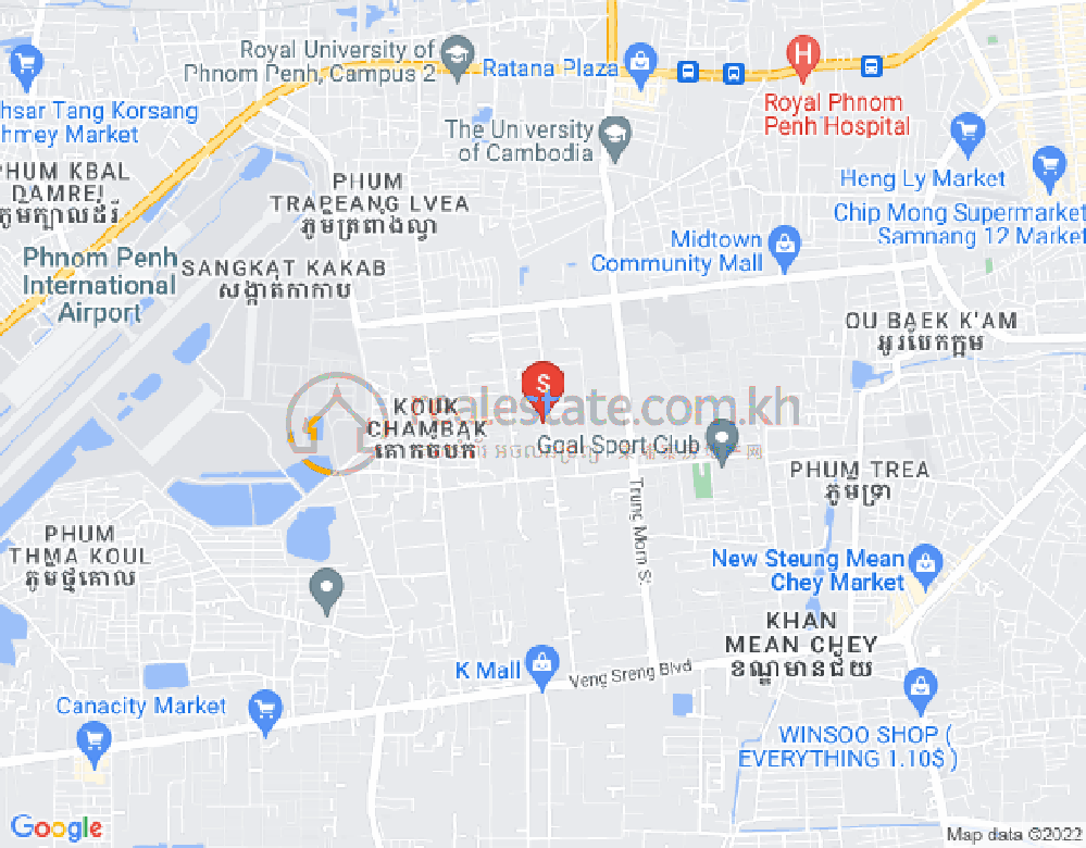 ផែនទី ទឹកថ្លា, សែនសុខ, ភ្នំពេញ