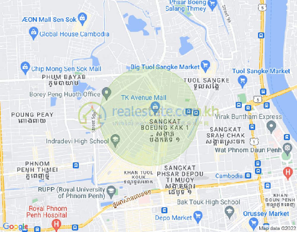 Bk 350, 万谷湖1分区, 堆谷区, 金边地图