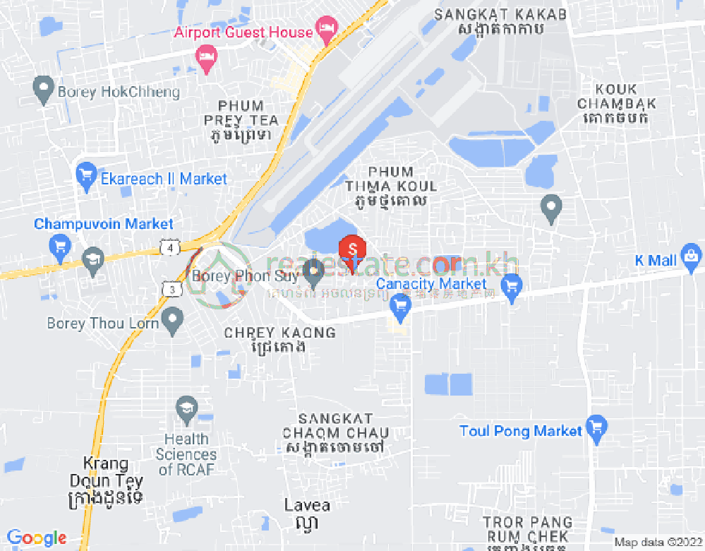 Mapa: Snaor, Kamboul, Phnom Penh