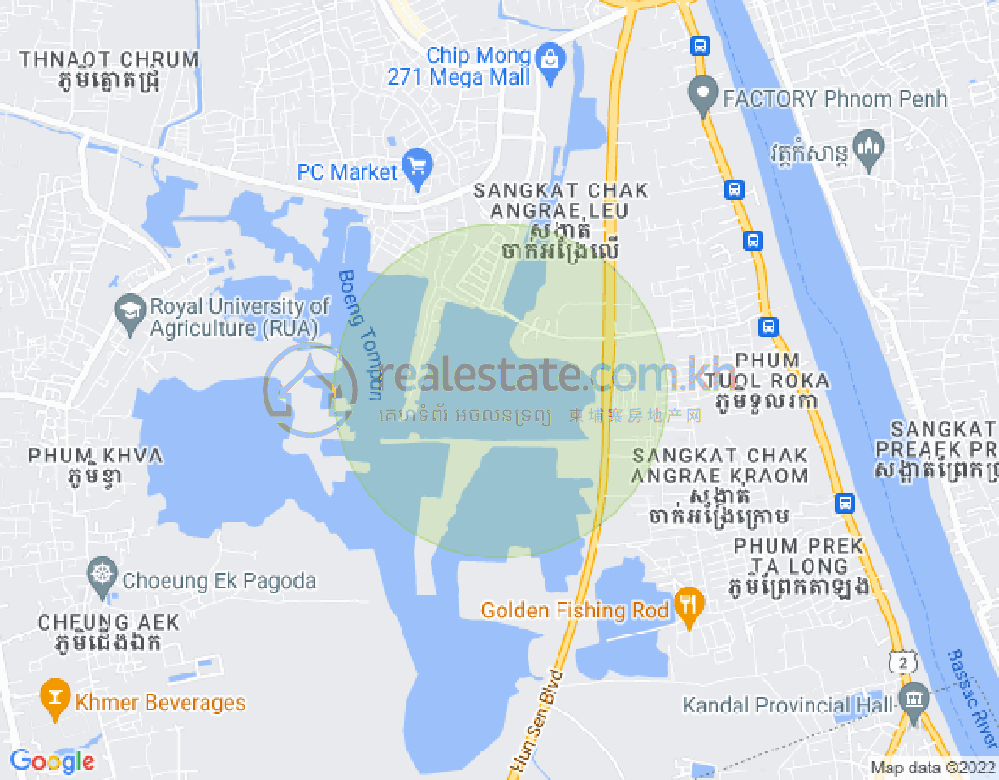 长夏上社分区, 棉芷区, 金边地图