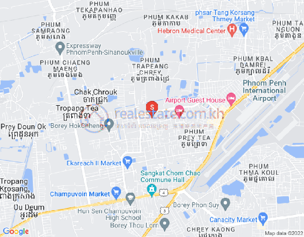 Mapa: Kakab 2, Por Sen Chey, Phnom Penh