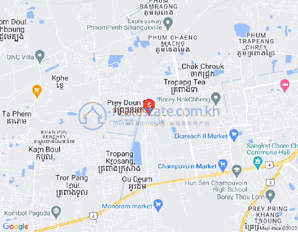 Kamboul구역, 프놈펜 지도