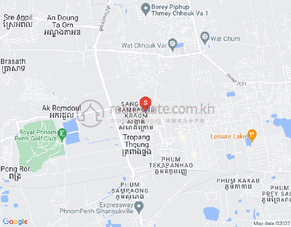 Samraong Kraom군, 보리센차오구, 프놈펜 지도