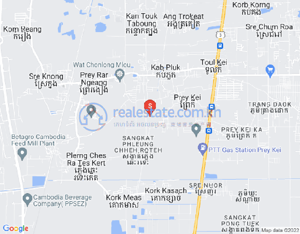 Phleung Chheh Roteh镇, Kamboul分区, 金边地图