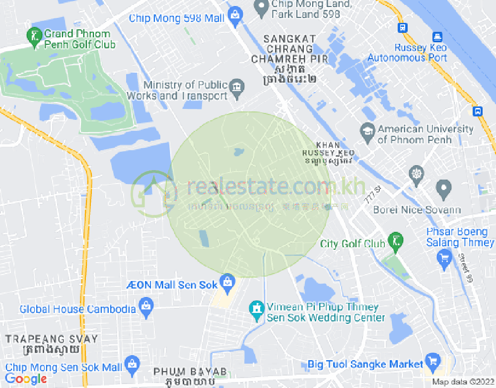 Carte de Borey Angkor Phnom Penh