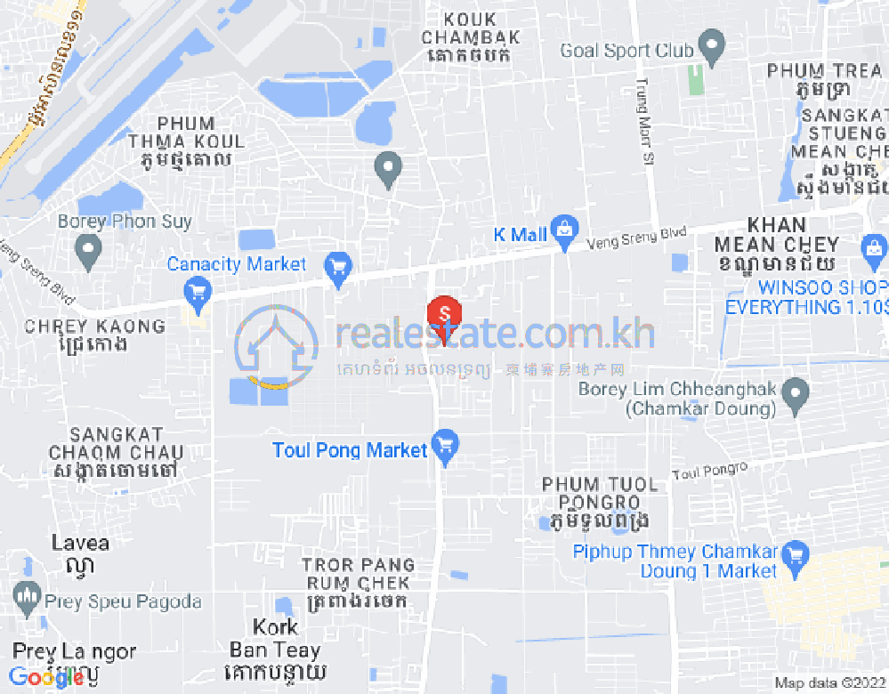 Carte de Chaom Chau 1, Por Sen Chey, Phnom Penh