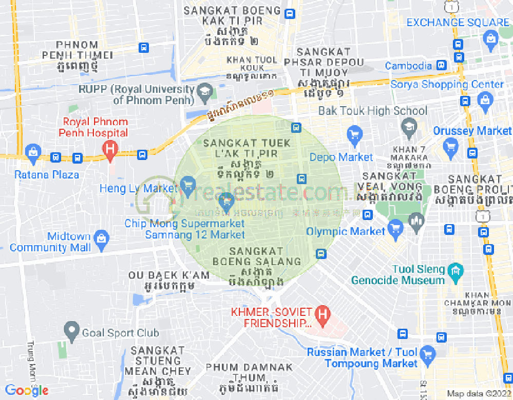 Mapa: 271 ២៧១, Tuek L'ak 3, Toul Kork, Phnom Penh