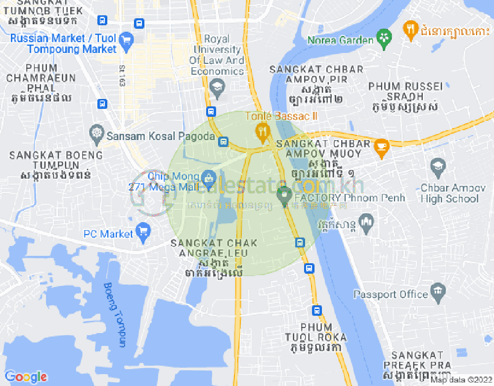 长夏上社分区, 棉芷区, 金边地图