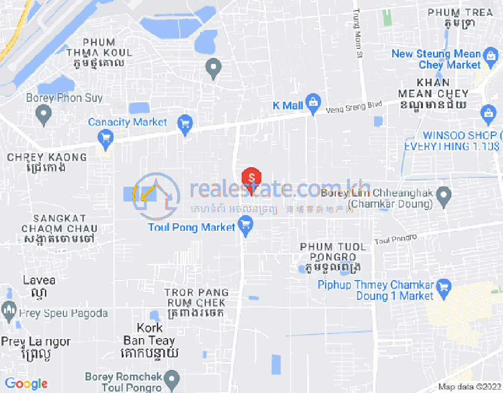 Mapa: Chaom Chau 1, Por Sen Chey, Phnom Penh