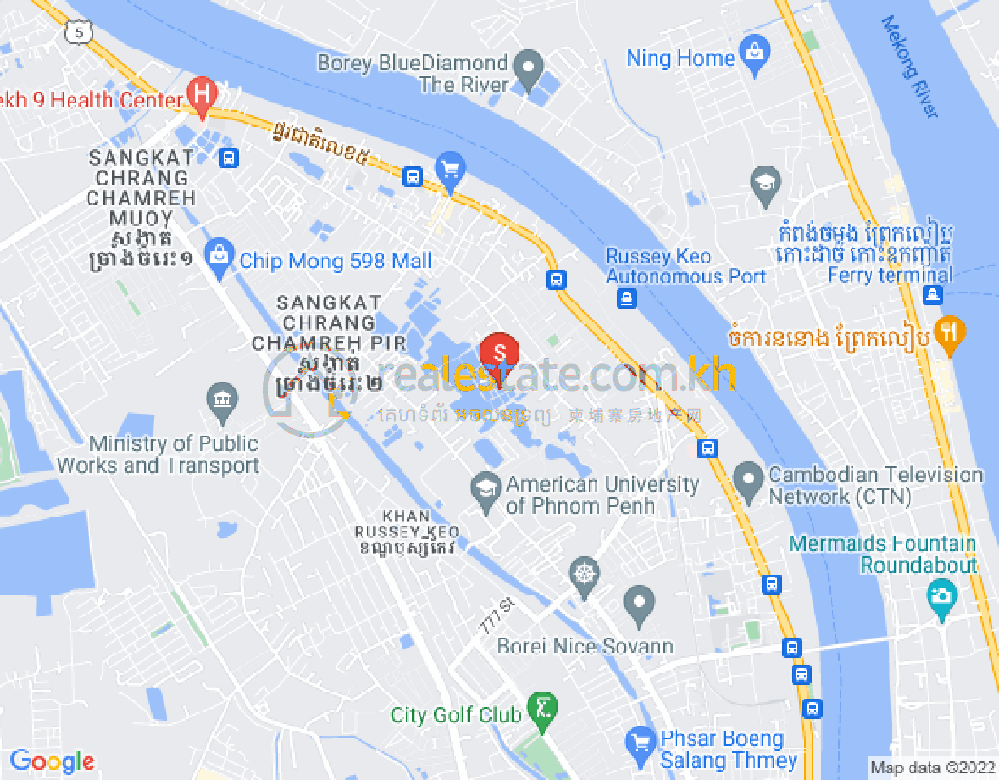 吐尔桑开1, 雷西郊区, 金边地图