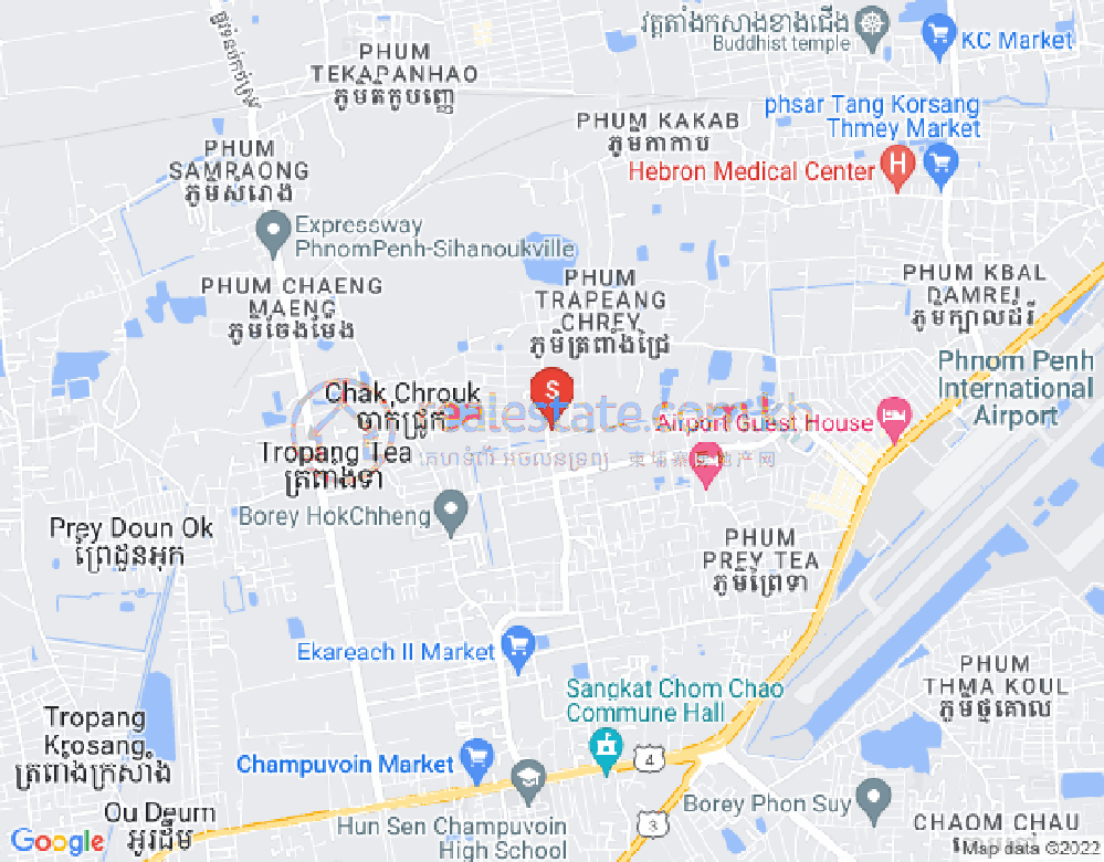 卡高分区, 普森芷区, 金边地图