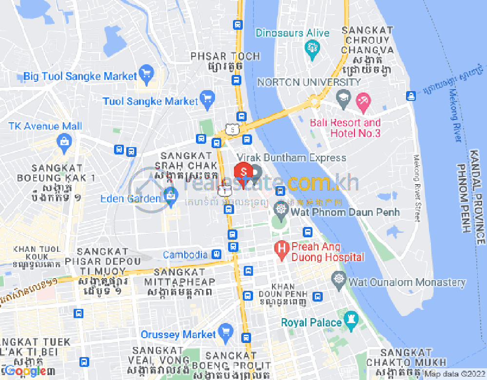 新街市3分区, 隆边区, 金边地图