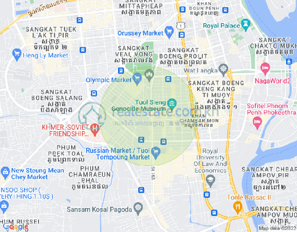 Mapa: BKK 1, Boeng Keng Kang, Phnom Penh