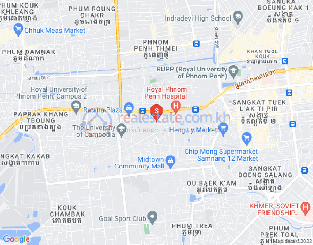 Tuek Thla屯, 森速区, 金边地图