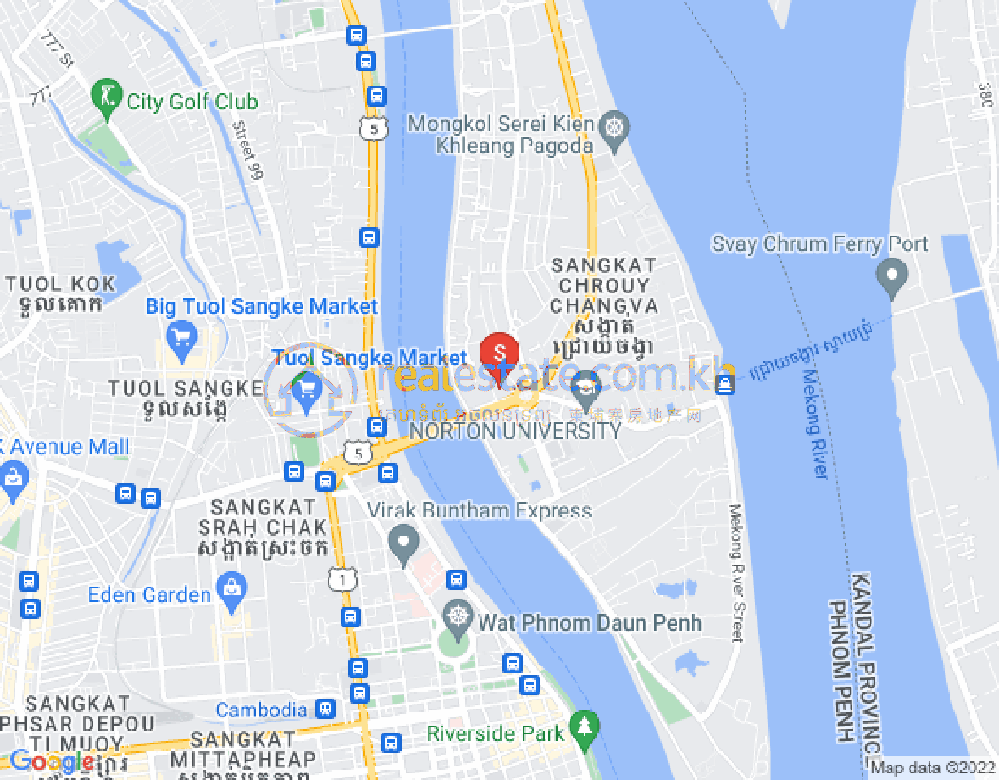 Bak Kaeng分区, 水净华区, 金边地图